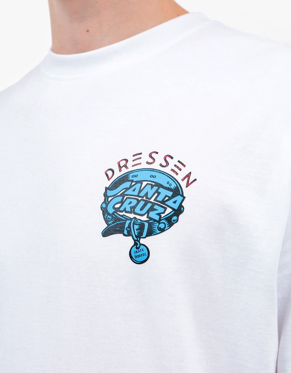 Santa Cruz Dressen Pup Dot T-Shirt - White