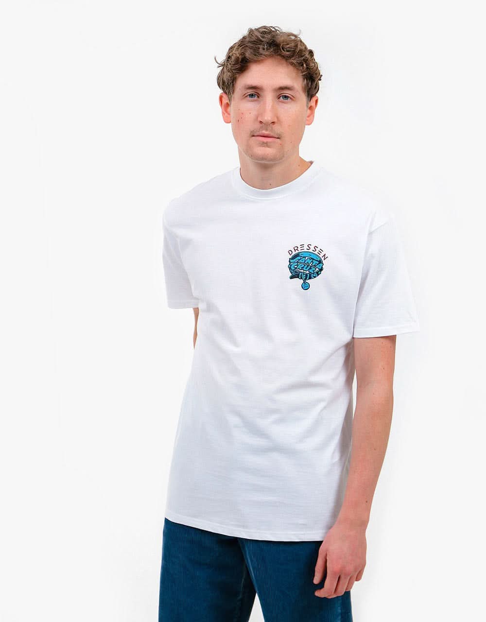 Santa Cruz Dressen Pup Dot T-Shirt - White