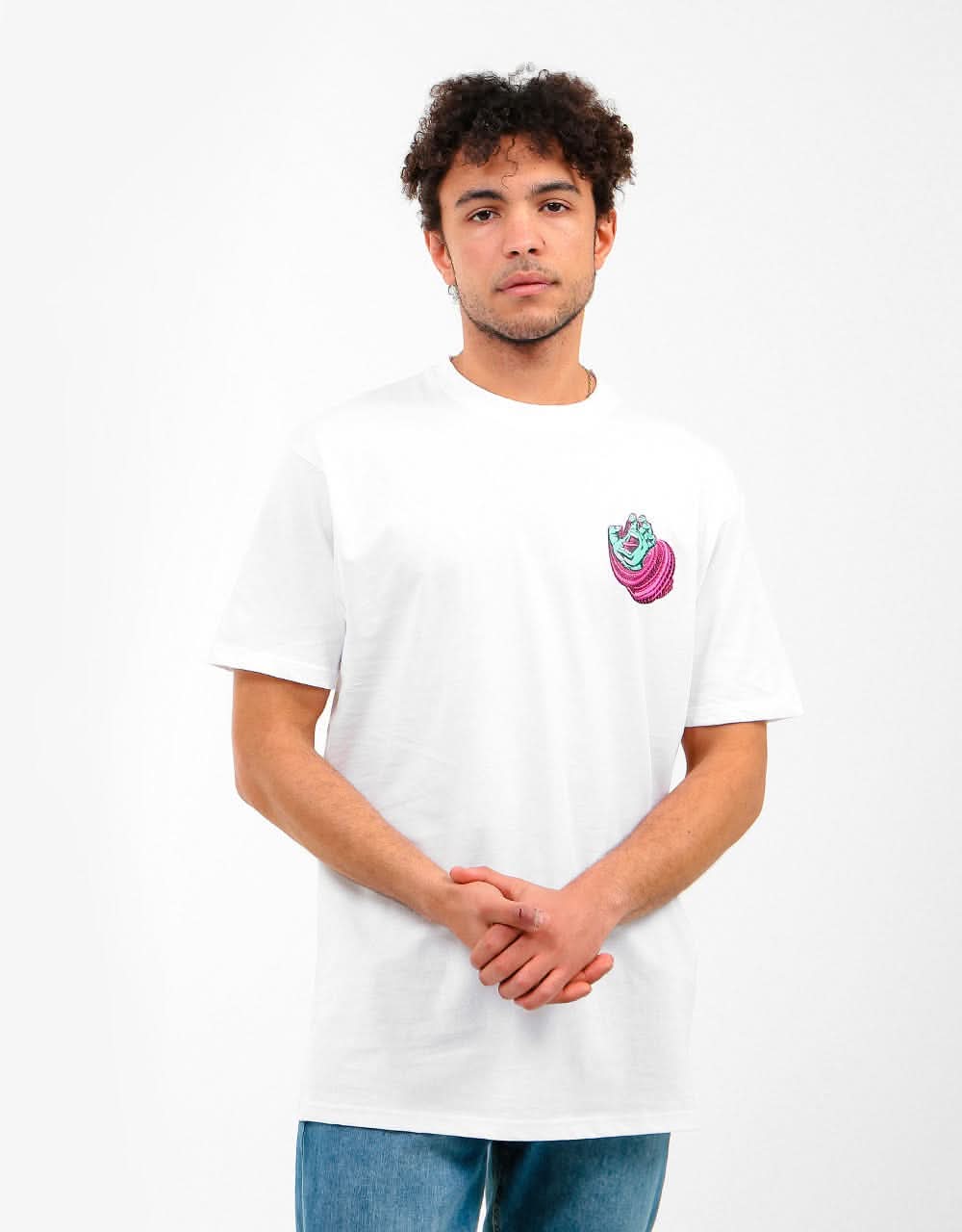 Santa Cruz No Pattern Screaming Hand T-Shirt - White