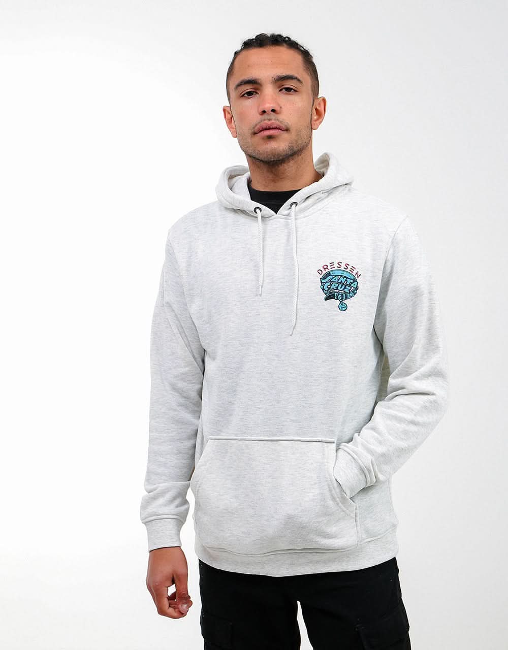Santa Cruz Dressen Pup Dot Pullover Hoodie - Athletic Heather