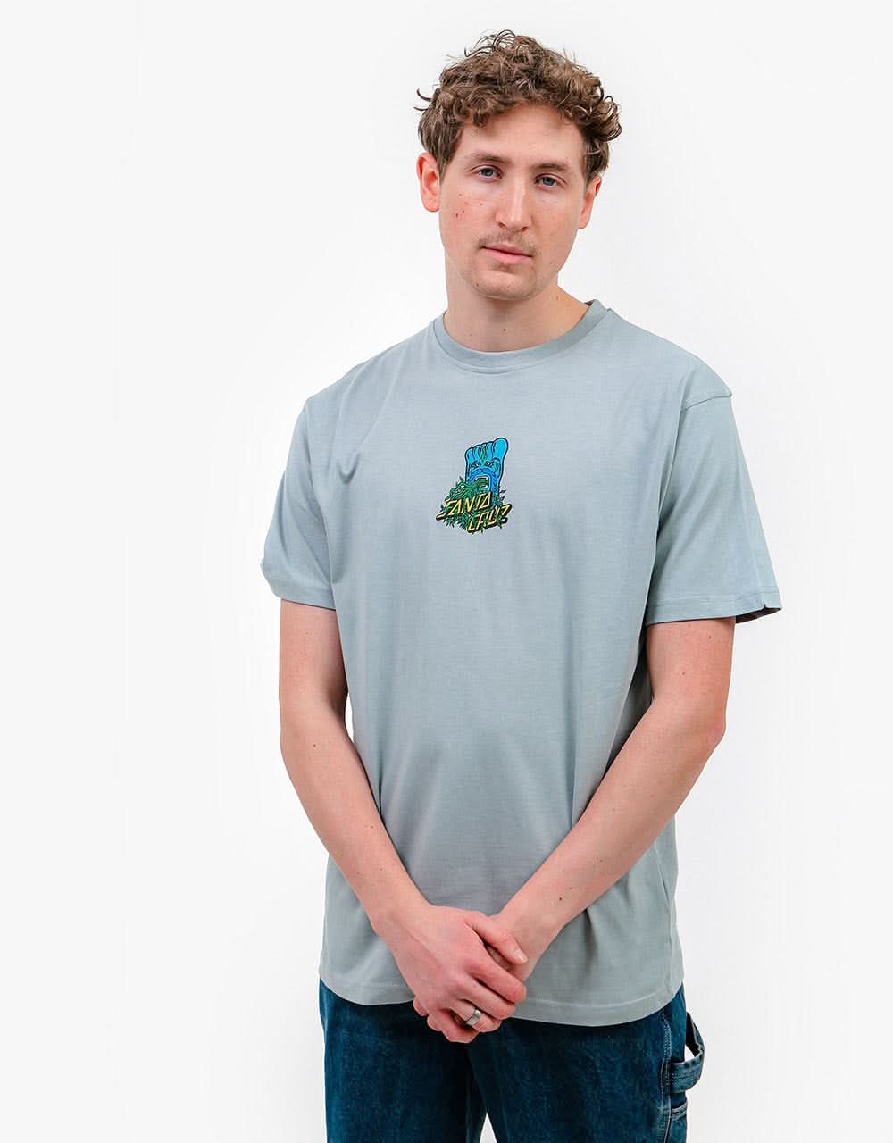 Santa Cruz Bigfoot Screaming Hand T-Shirt - Quarry Grey