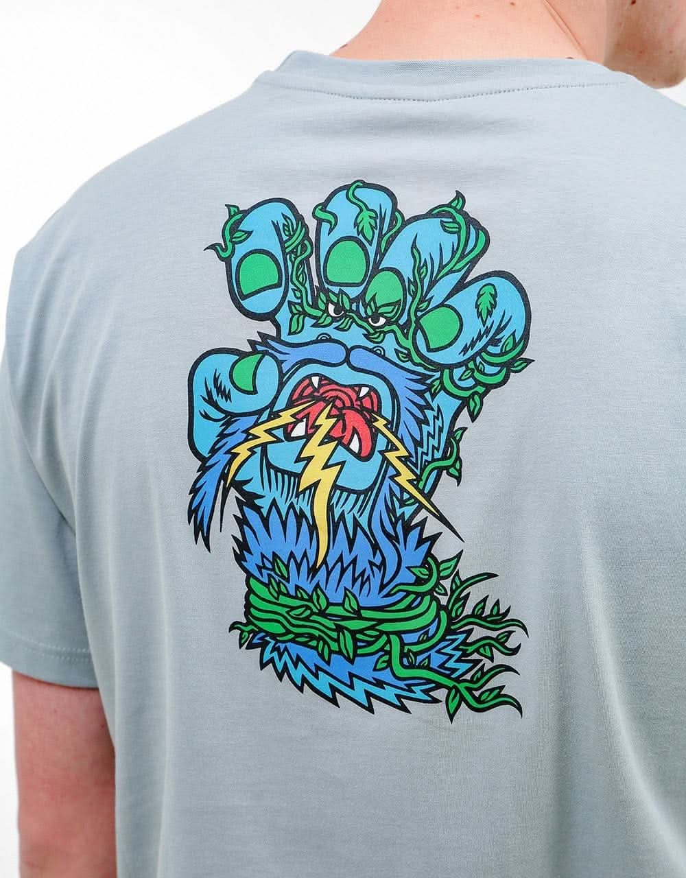 Santa Cruz Bigfoot Screaming Hand T-Shirt - Quarry Grey