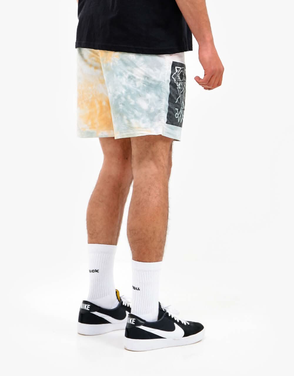 Welcome Soft Core Printed Short - Cloud Dye/Black