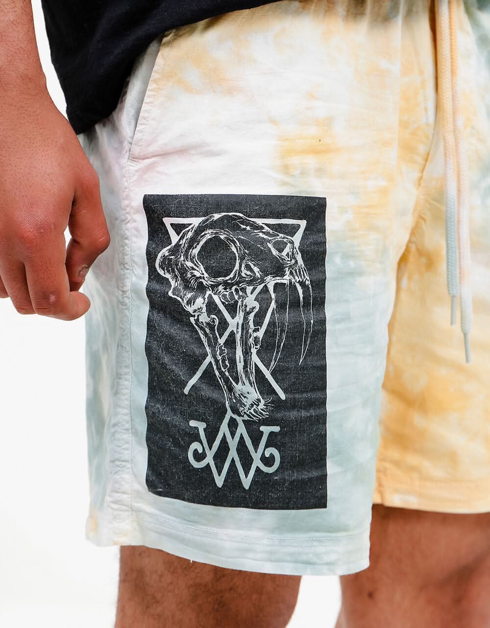 Welcome Soft Core Printed Short - Cloud Dye/Black