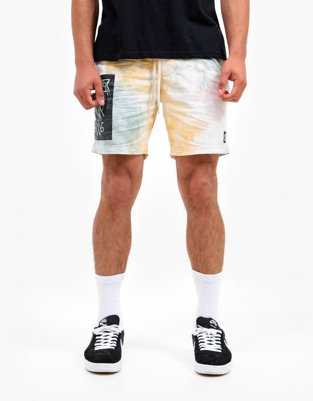 Welcome Soft Core Printed Short - Cloud Dye/Black
