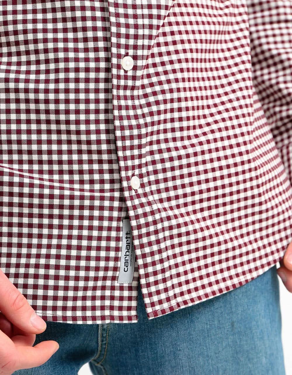 Carhartt WIP L/S Bintley Shirt - (Bintley Check) Bordeaux