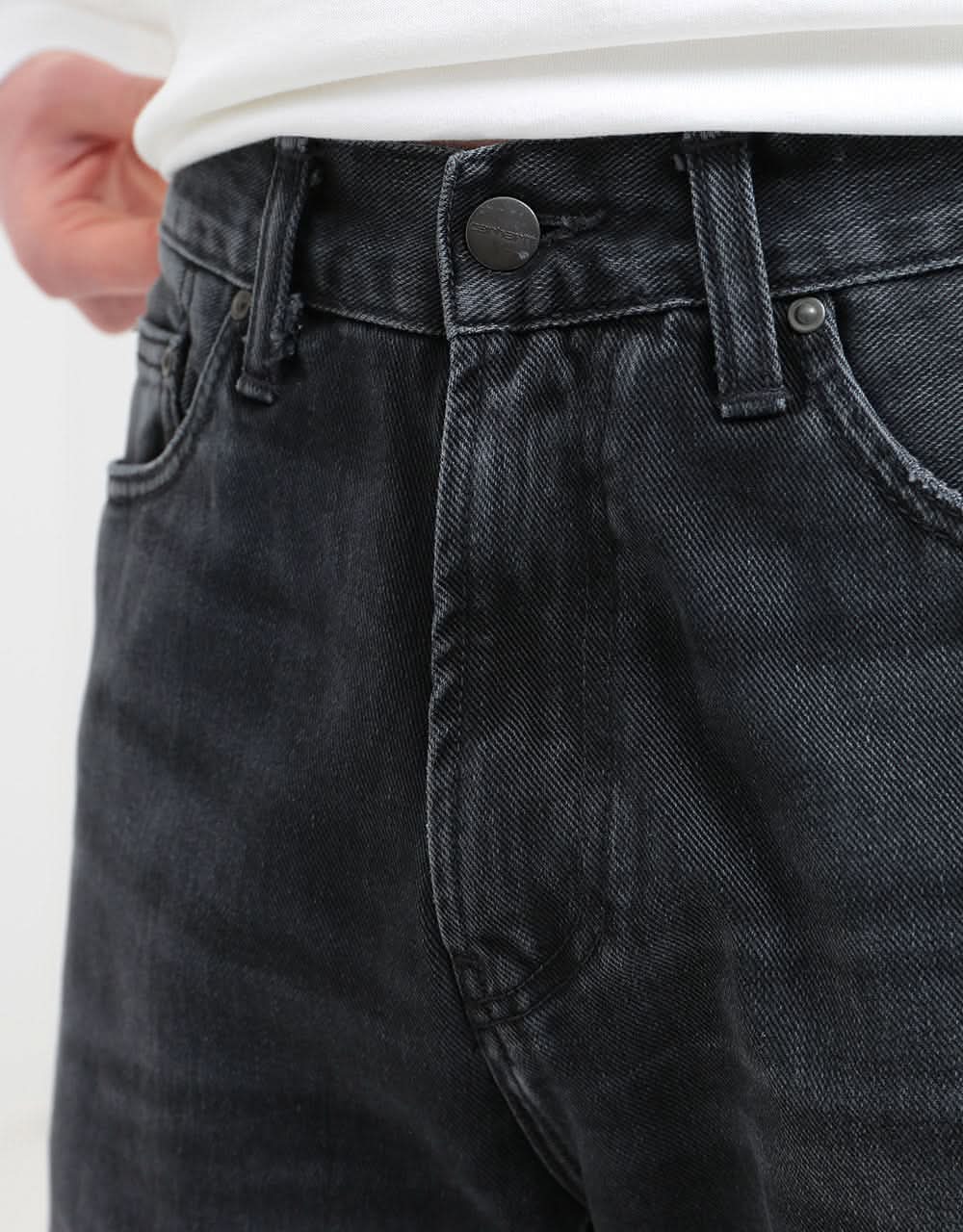 Carhartt WIP Pontiac Pant - Black (Mid Worn Wash)
