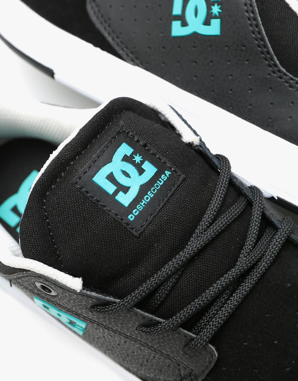 DC Plaza TC Skate Shoes - Black/Turquoise