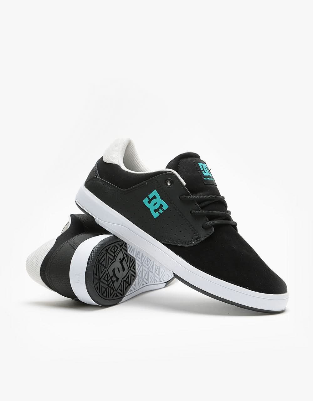 DC Plaza TC Skate Shoes - Black/Turquoise