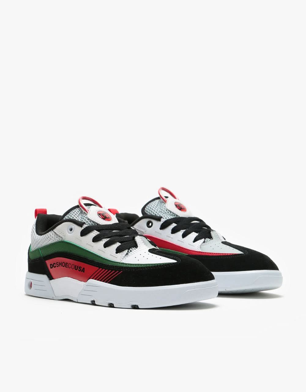 DC Legacy 98 Slim Skate Shoes - White/Black/Green