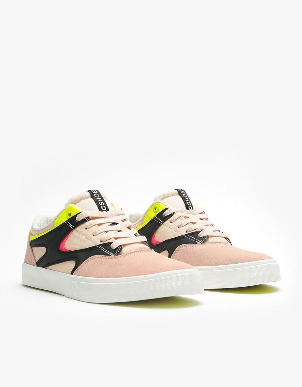 DC Kalis Vulc Skate Shoes - Fluorescent Pink/White