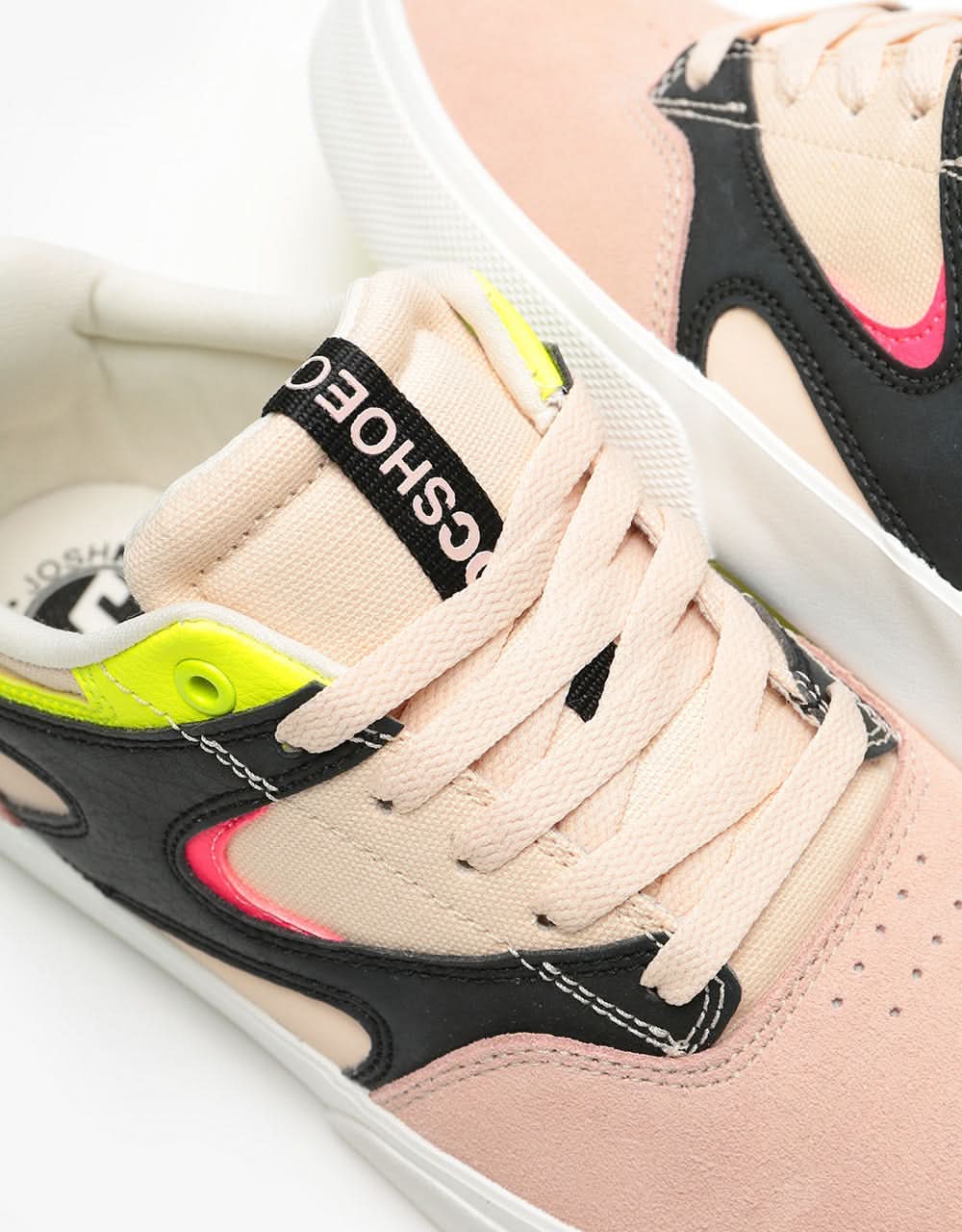 DC Kalis Vulc Skate Shoes - Fluorescent Pink/White