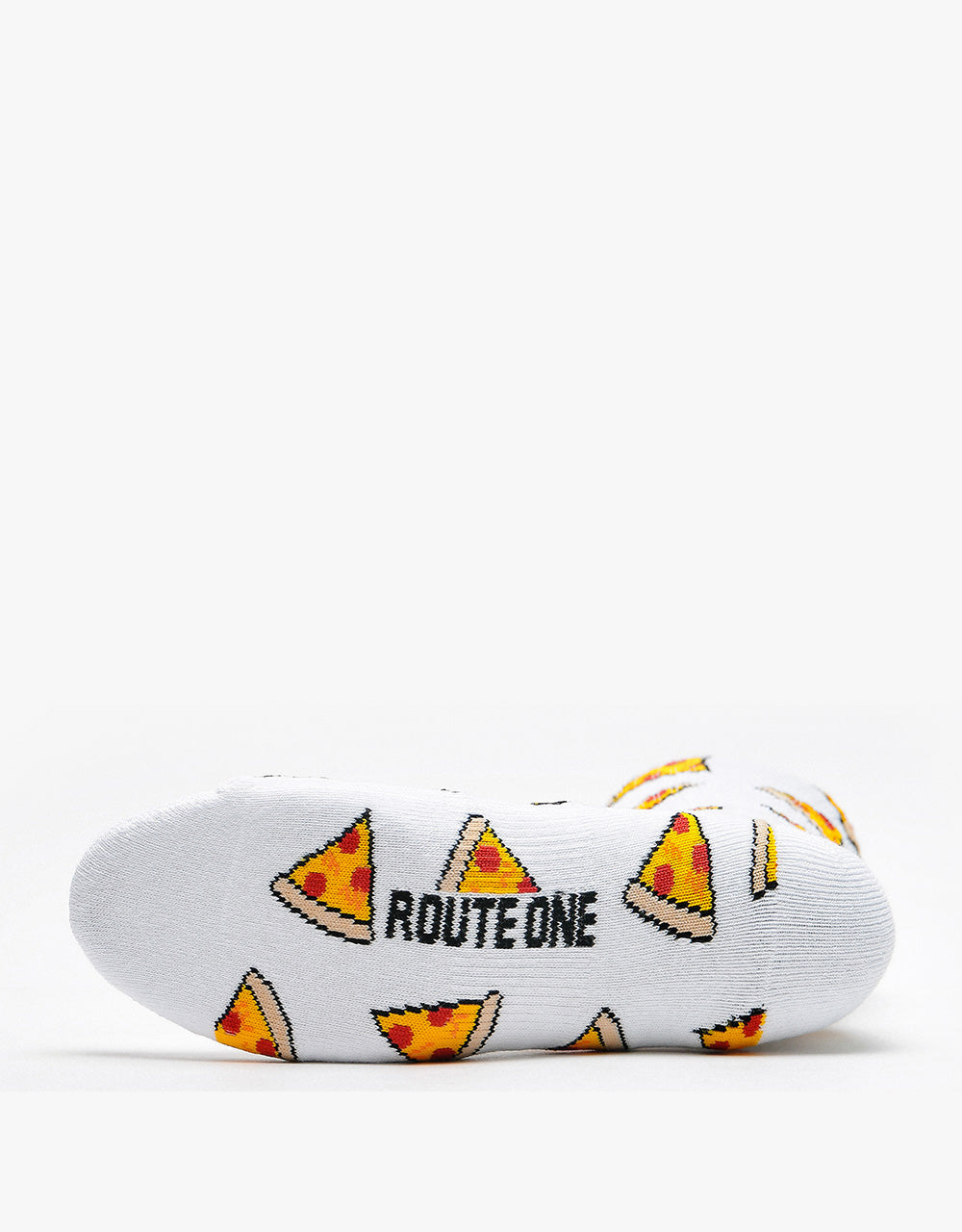 Route One Pizza Socks - White