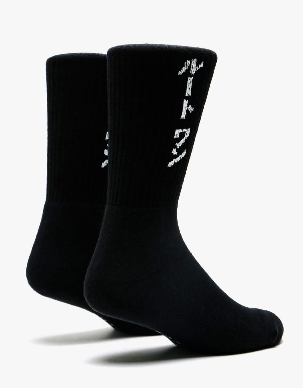 Route One Katakana Socks - Black