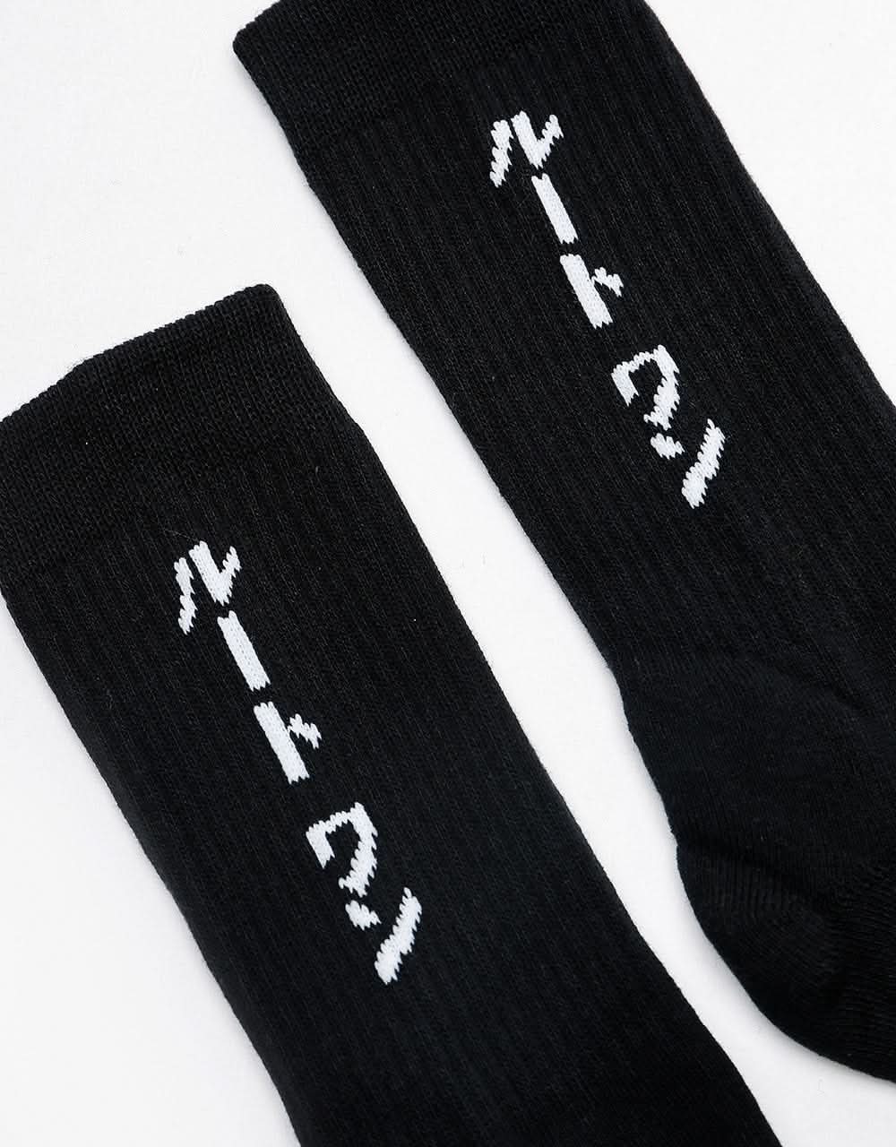 Route One Katakana Socks - Black