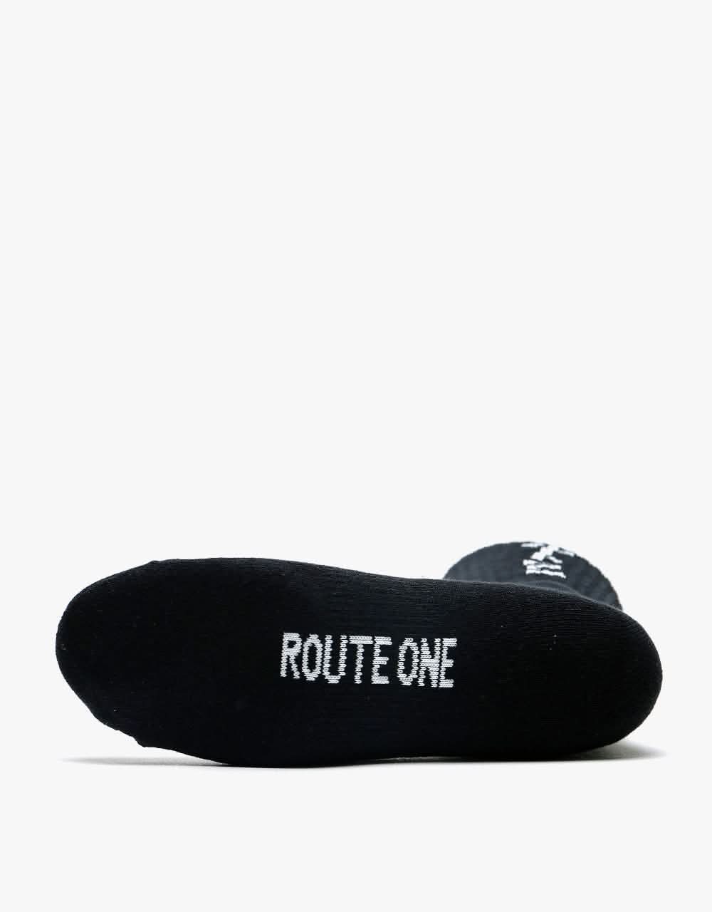 Route One Katakana Socks - Black