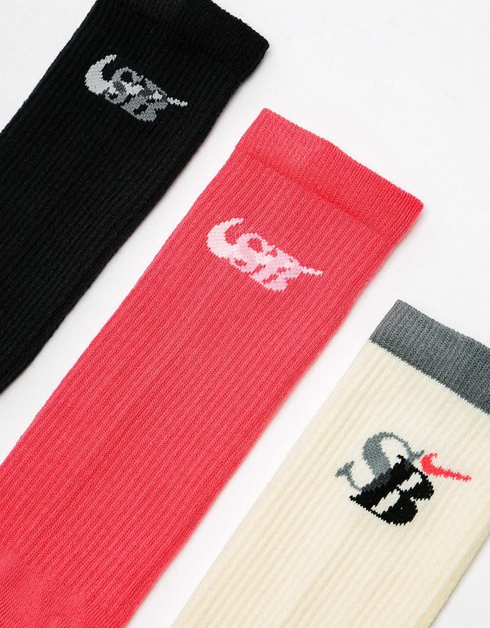 Nike SB Everyday Plus Lightweight Crew Socks - Multi-Color