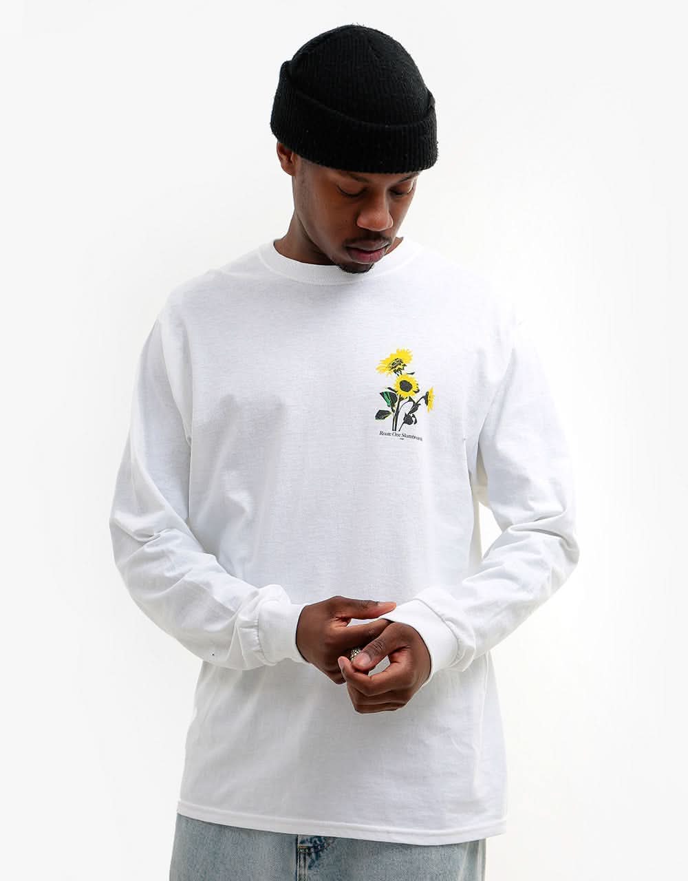 Route One Helianthus Long Sleeve T-Shirt - White