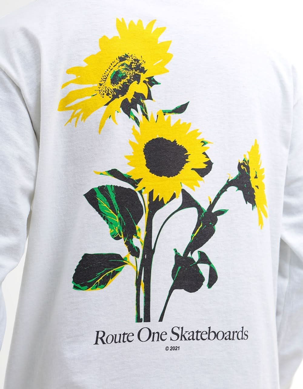 Route One Helianthus Long Sleeve T-Shirt - White