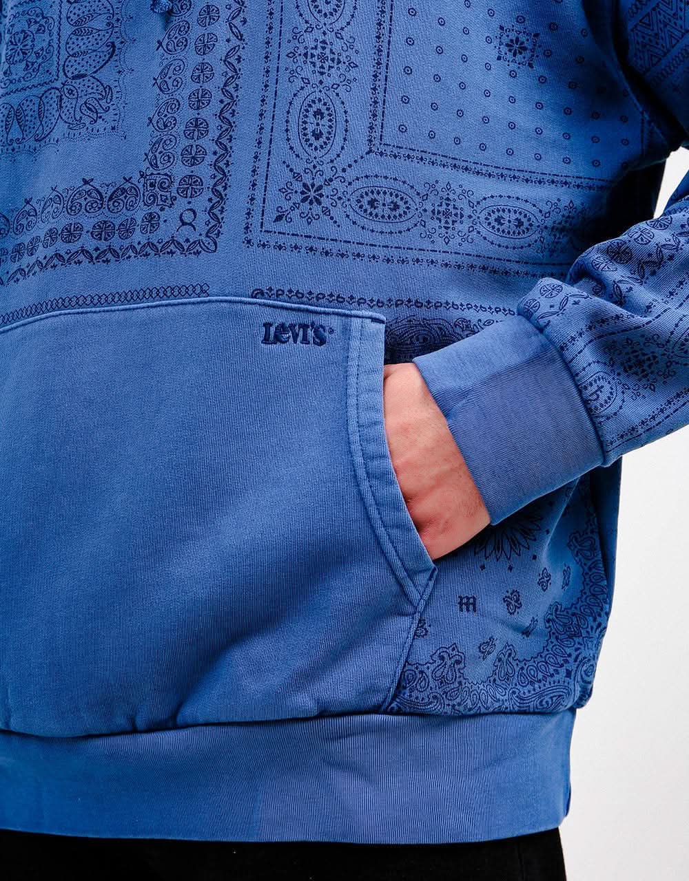 Levi's Skateboarding Bandana Pop Over Hoodie - Bandana Logo A Estate B