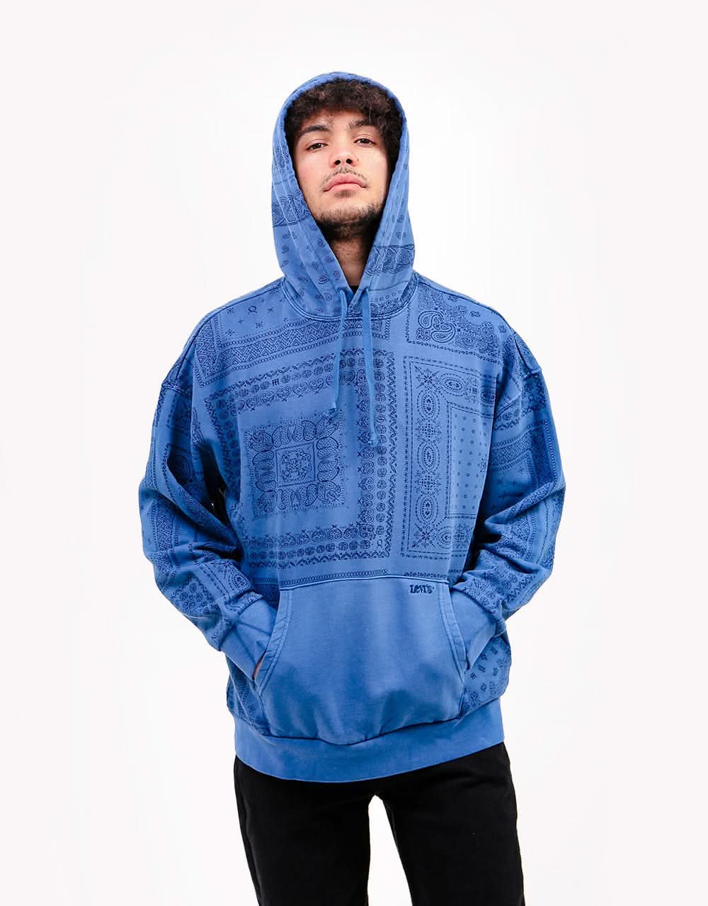 Levi's Skateboarding Bandana Pop Over Hoodie - Bandana Logo A Estate B