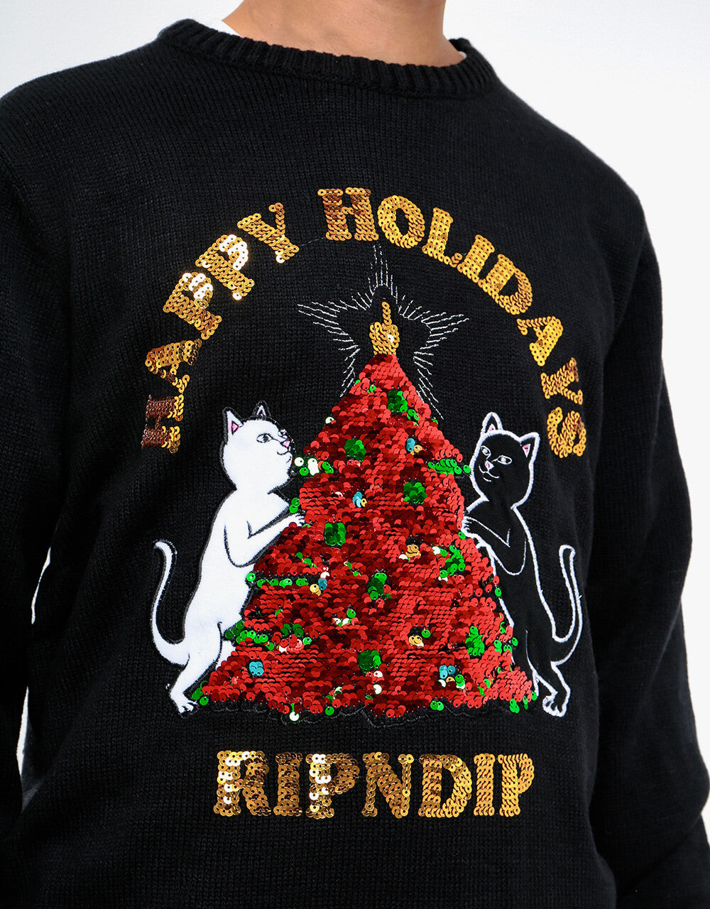 RIPNDIP Litmas Tree Knitted Sweater - Black