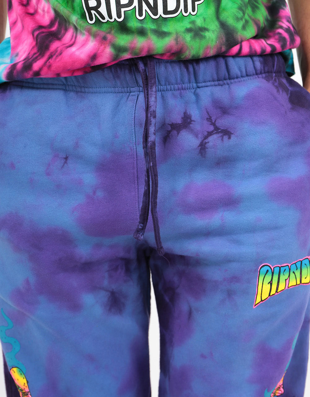 RIPNDIP Psychedelic Sweatpants - Purple Acid Wash