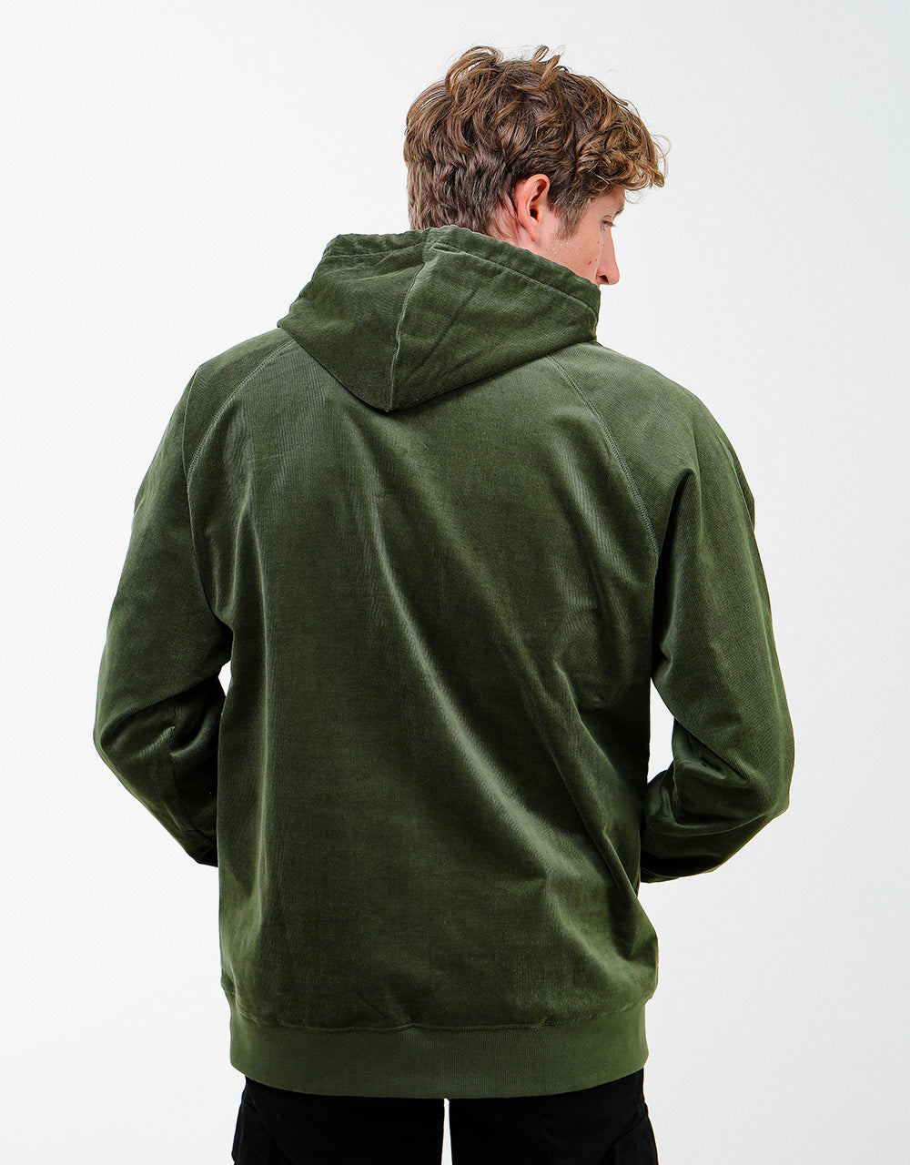 Carhartt WIP Hooded Cord Sweatshirt - Dollar Green/Gold