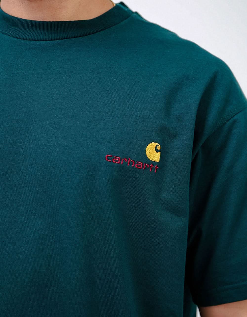Carhartt WIP S/S American Script T-Shirt - Deep Lagoon