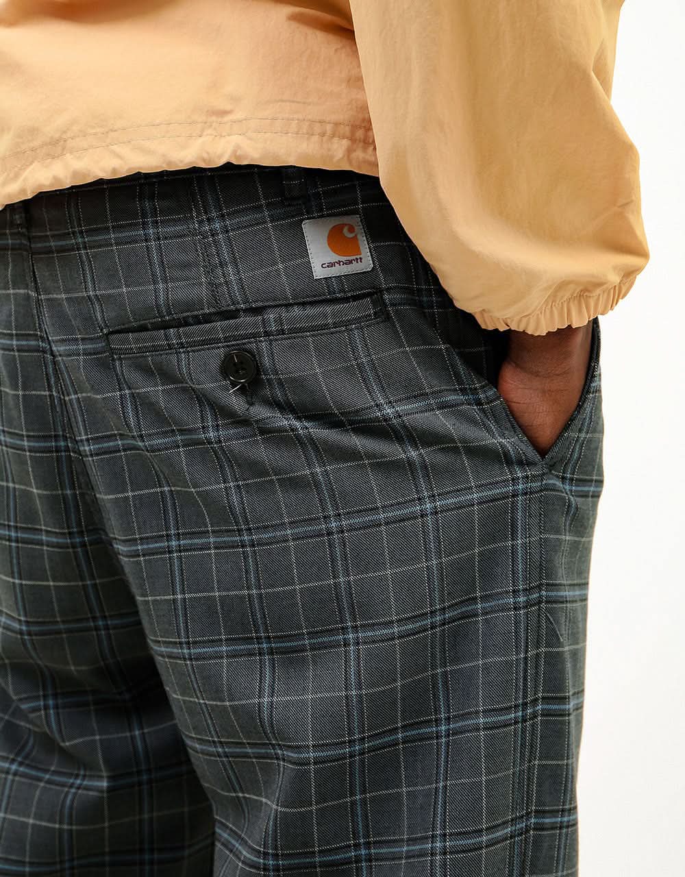 Carhartt WIP Menson Pant - Stowe Check-Wave (Rigid)