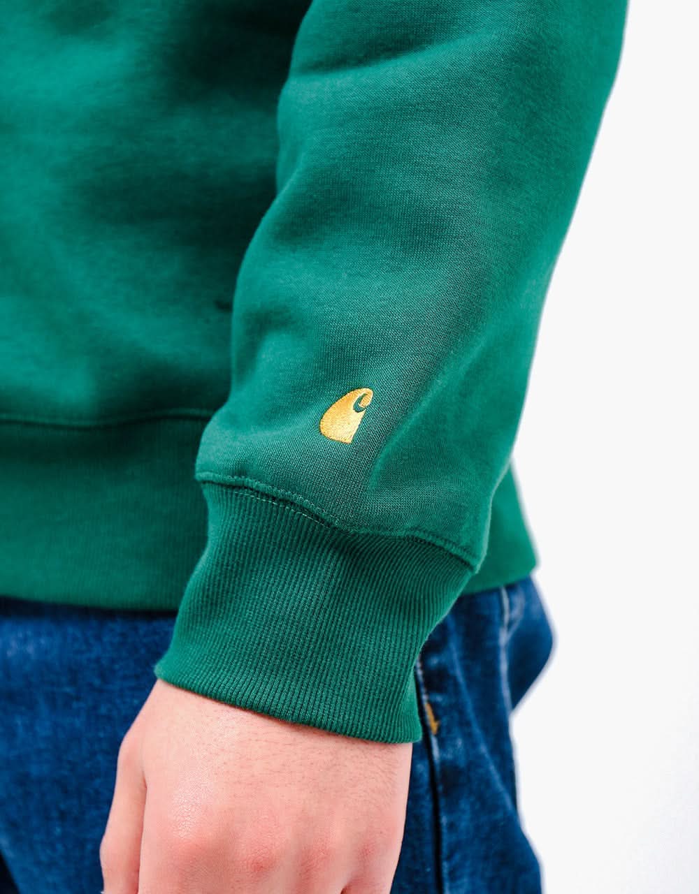 Carhartt WIP Chase Sweatshirt - Treehouse/Gold