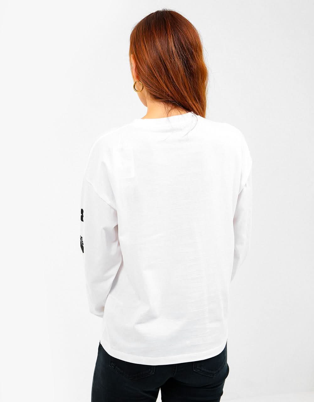 Carhartt WIP Womens L/S Tab T-Shirt - White/Black