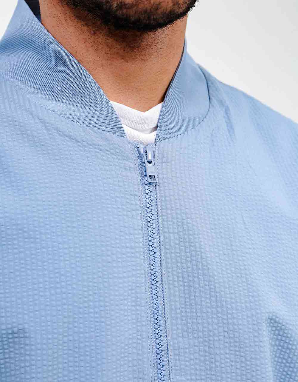 Nike SB Seersucker Bomber Jacket - Ashen Slate/Ashen Slate
