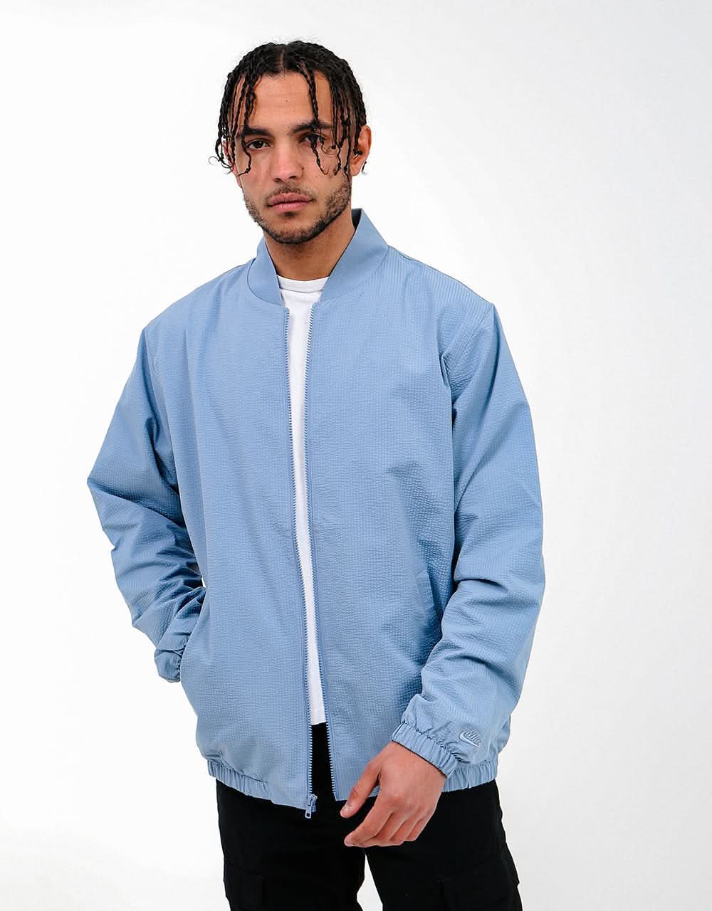 Nike SB Seersucker Bomber Jacket - Ashen Slate/Ashen Slate