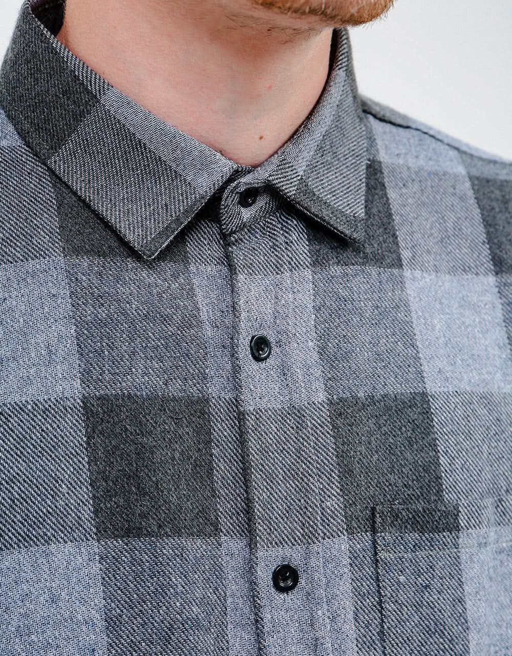 Route One Nevis Flannel Shirt - Black/Black