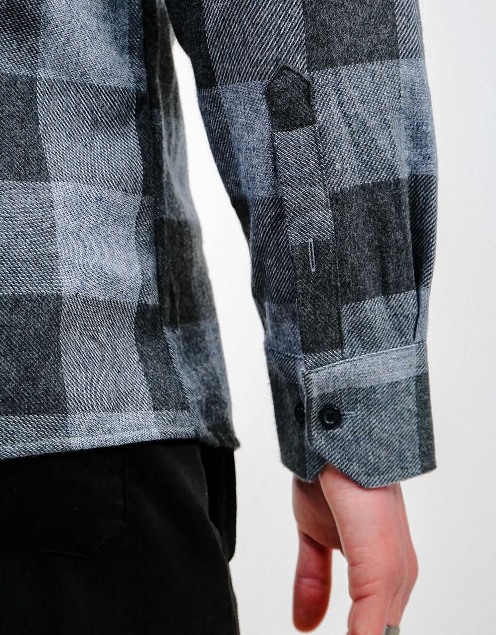 Route One Nevis Flannel Shirt - Black/Black