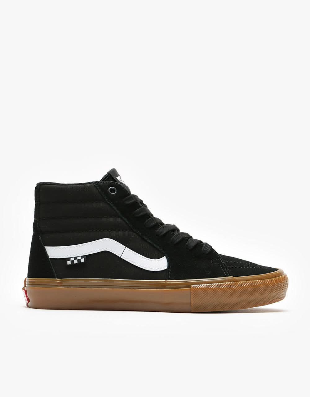 Vans Skate Sk8 Hi Shoes Black Gum Route One