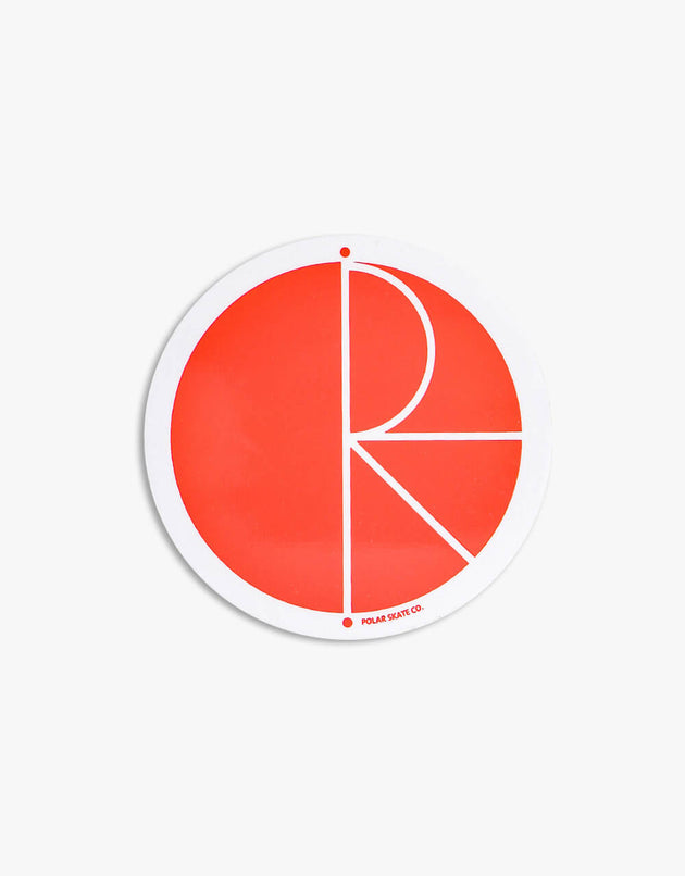 Polar Fill Logo Sticker - Red