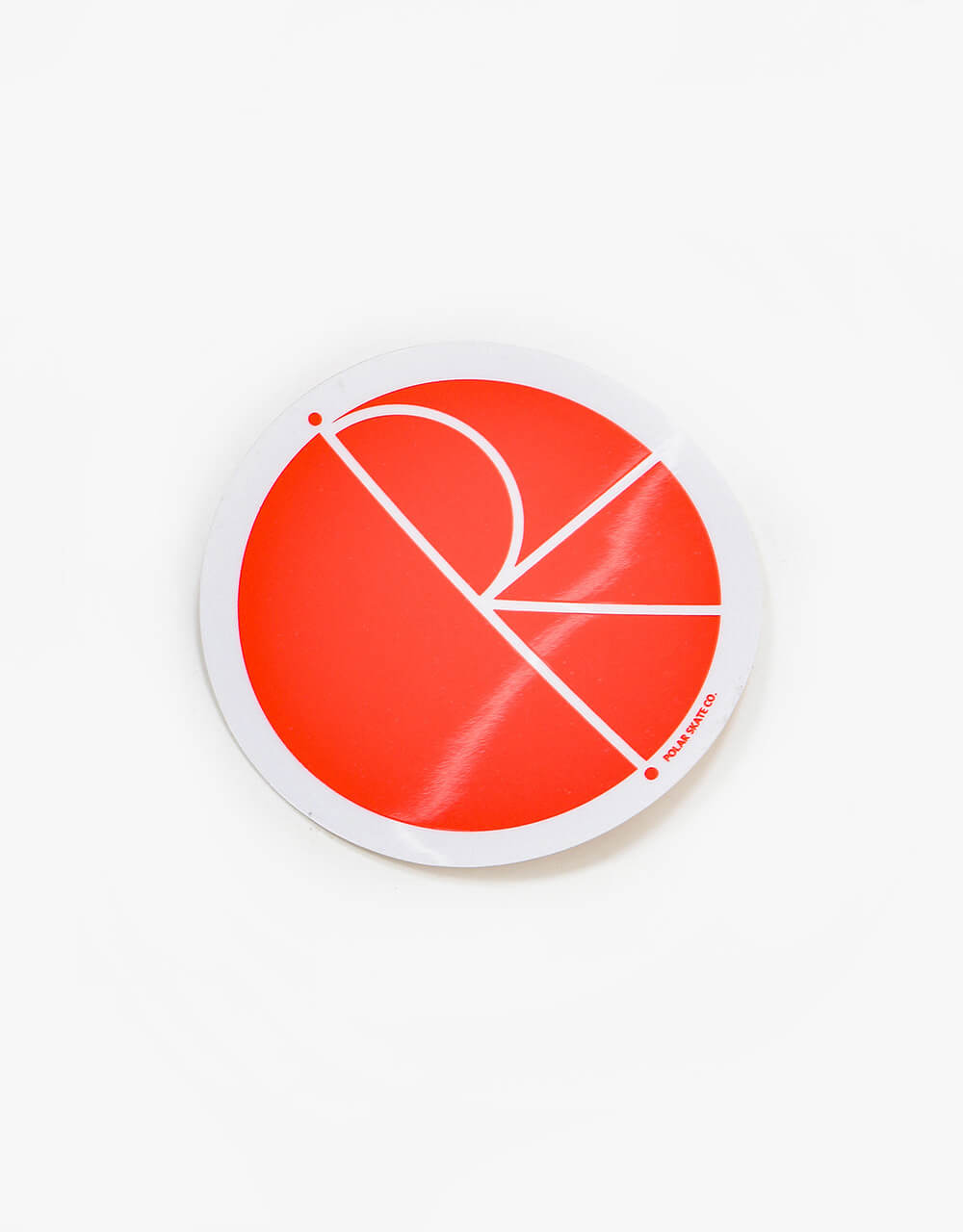 Polar Fill Logo Sticker - Red