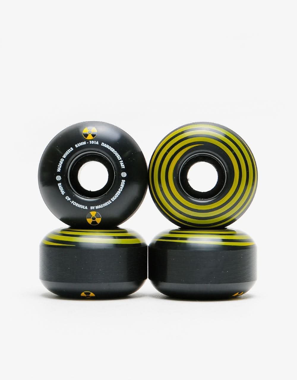 Hazard Swirl CP Classic Radial 101a Skateboard Wheels - 53mm