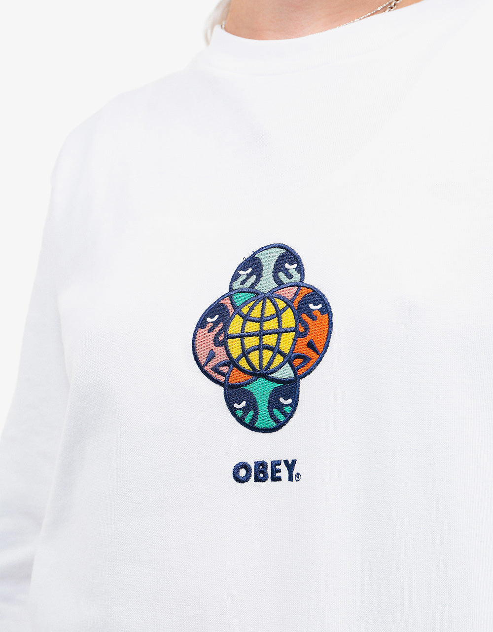 Obey Womens Otis L/S T-Shirt - White