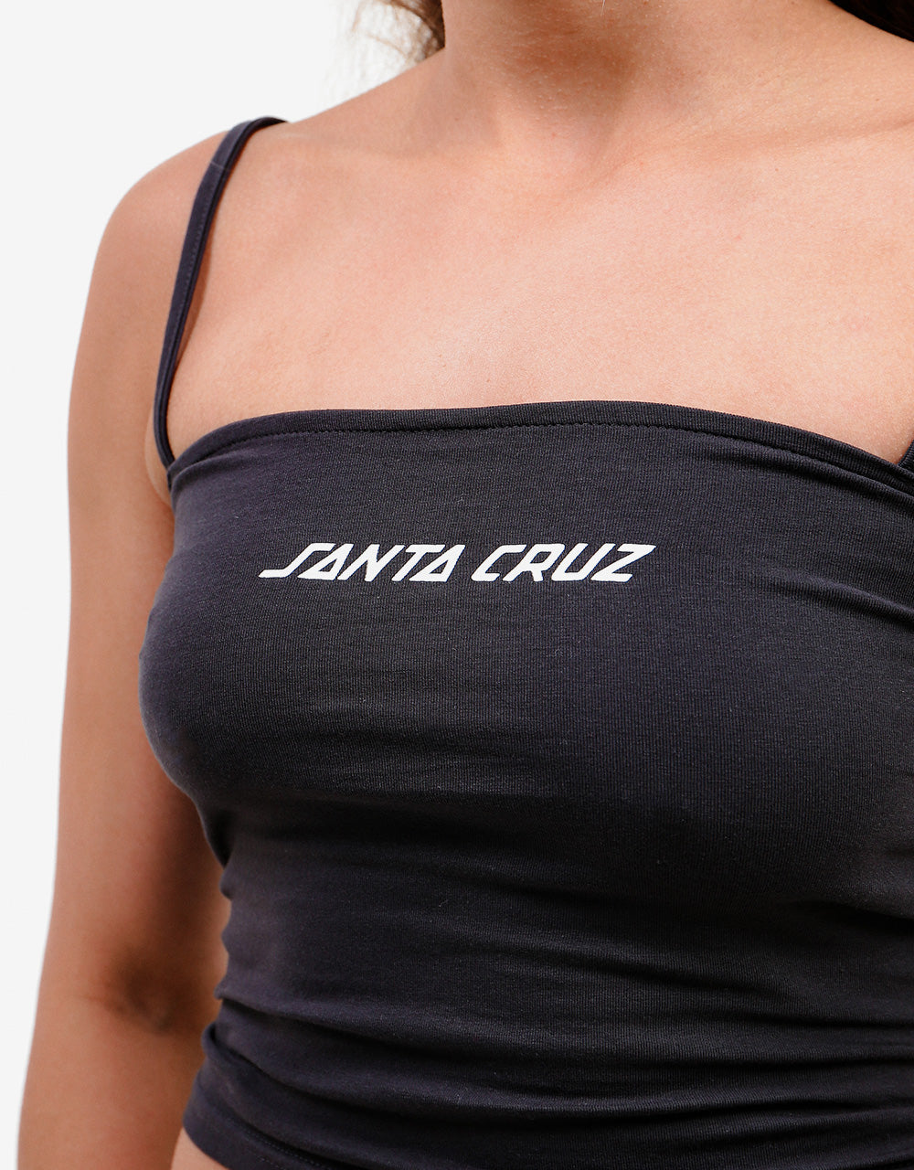 Santa Cruz Womens Strip Vest - Black Wash