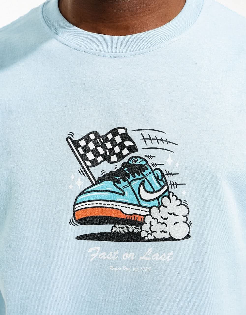 Route One Fast Or Last T-Shirt - Light Blue