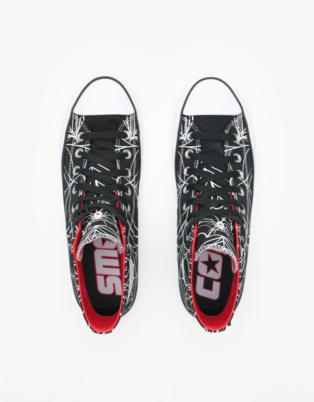 Converse White Widow CTAS Pro Hi Skate Shoes - Black/University Red/Wh