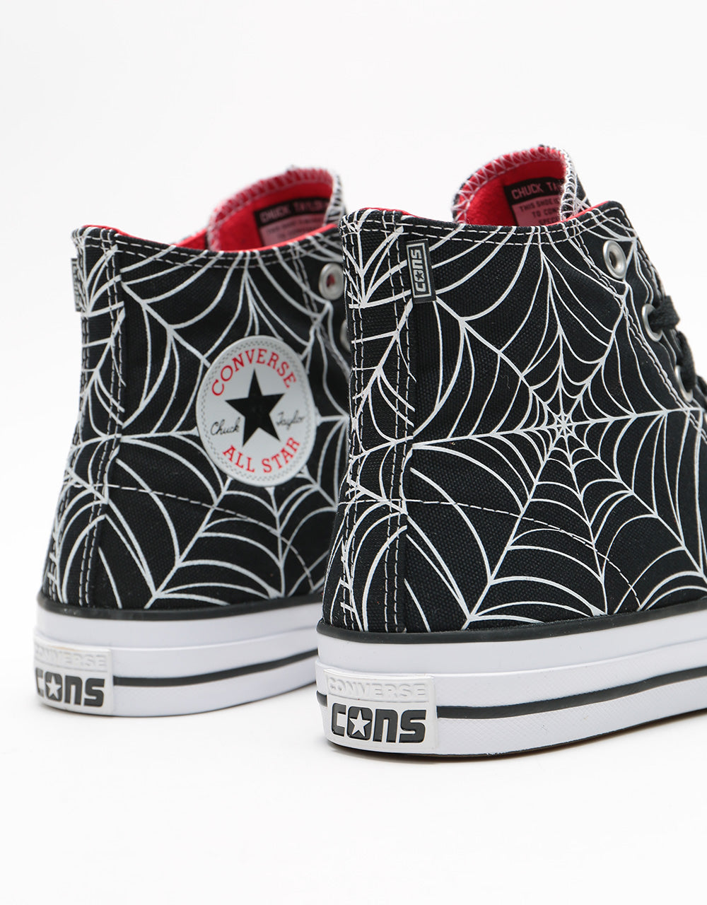 Converse White Widow CTAS Pro Hi Skate Shoes - Black/University Red/Wh