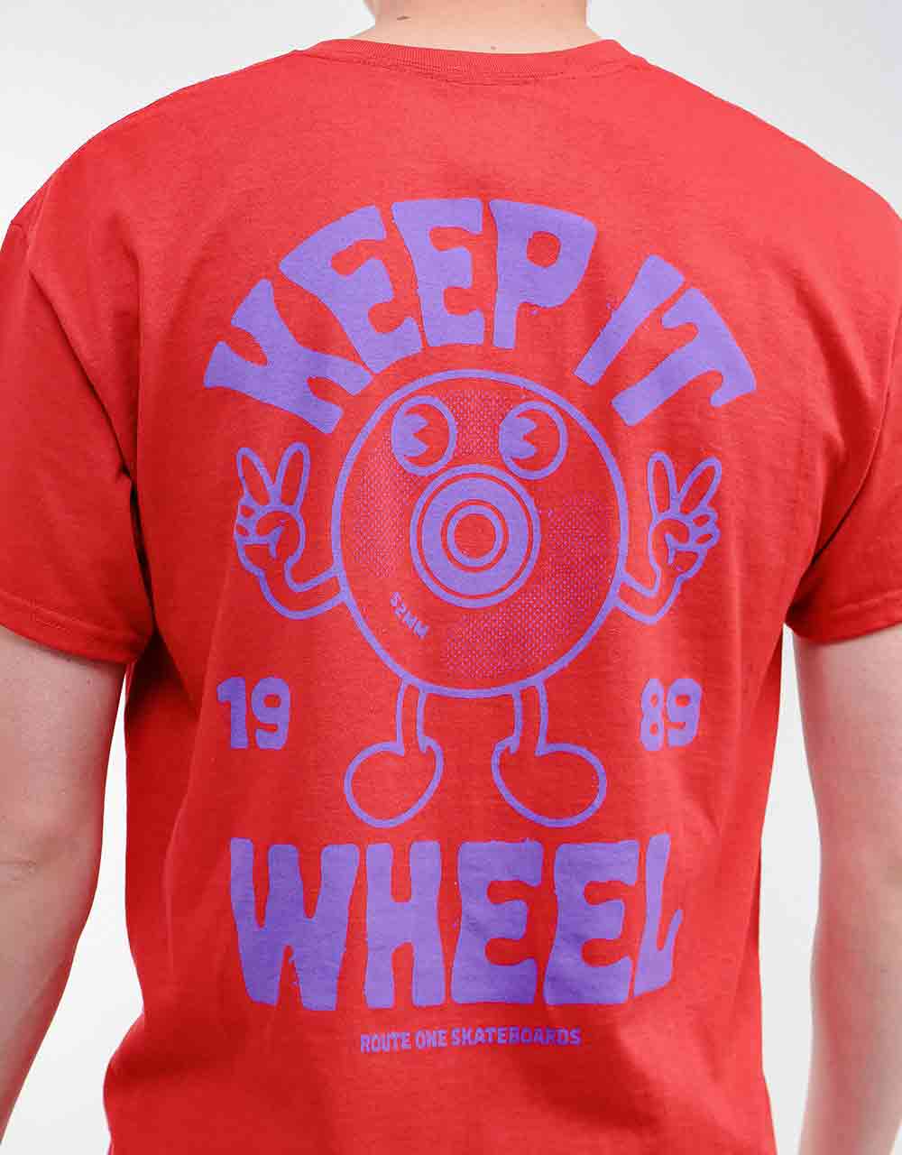 Route One Keep It Wheel T-Shirt - Cherry Red