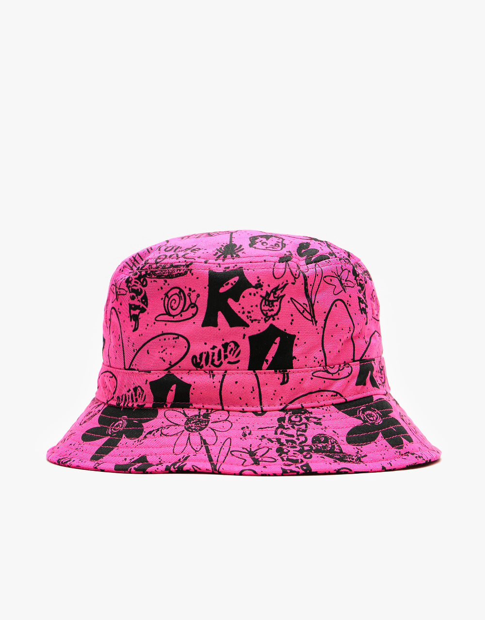 Route One Doodle Bucket Hat - Berry