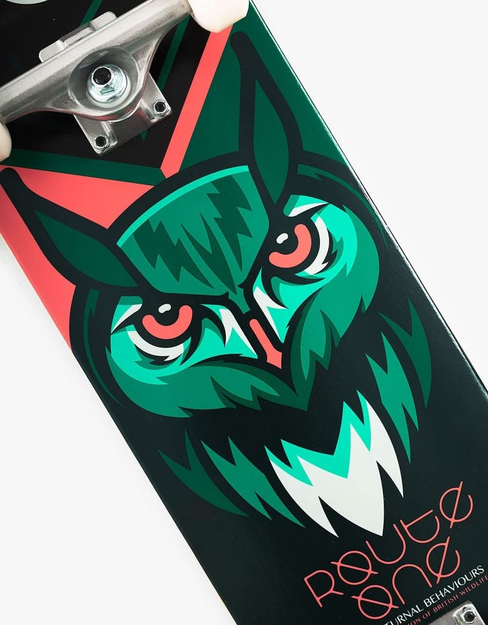 Route One Nocturnal Behaviours 'Owl' Complete Skateboard - 8.25"