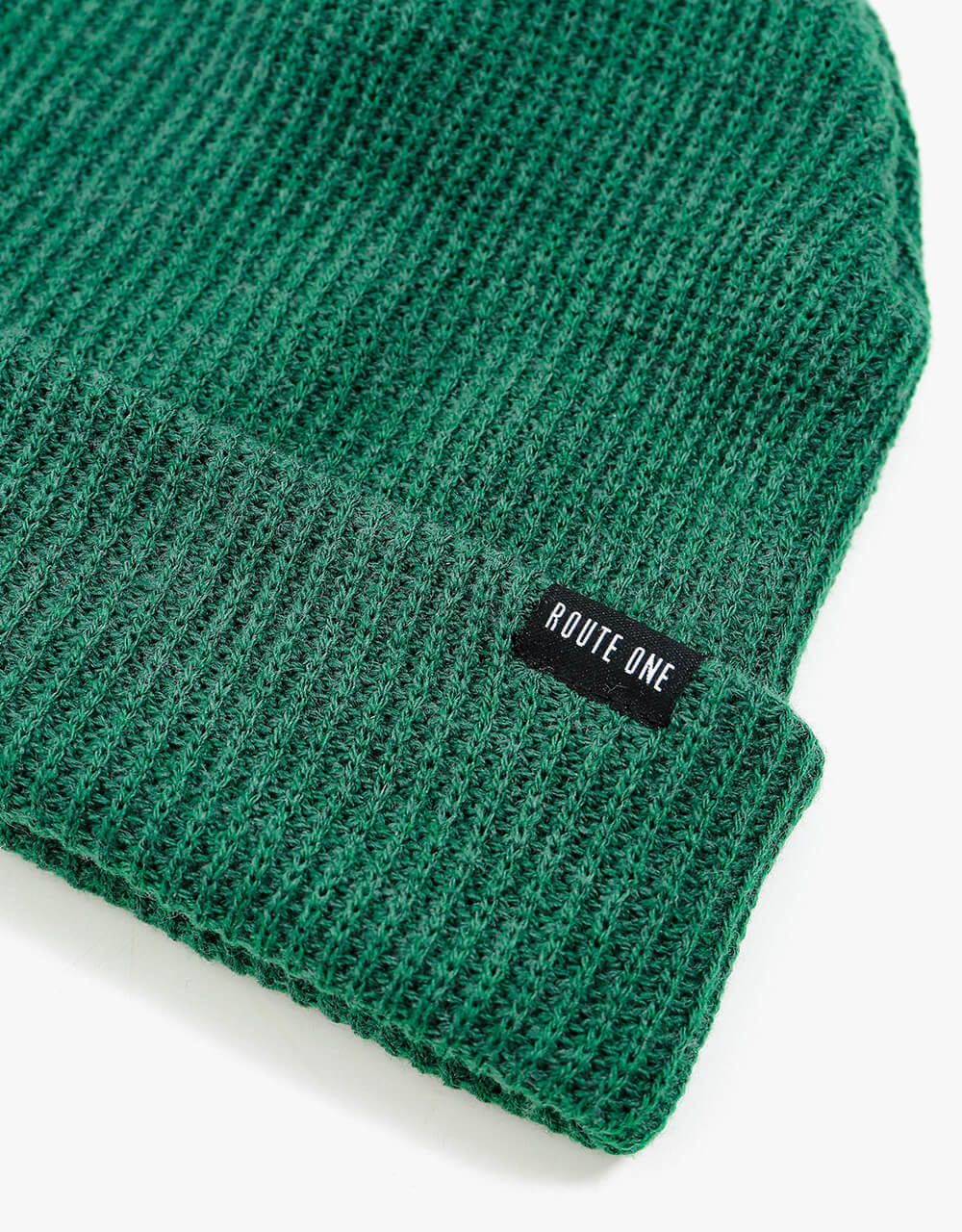 Route One Recycled Fisherman Beanie - Forest Green
