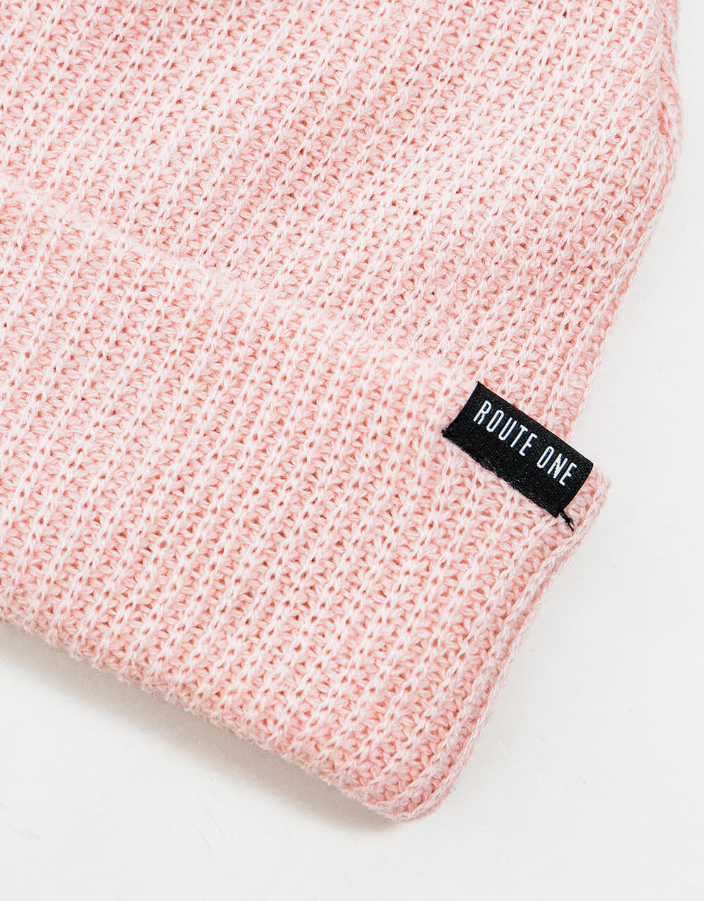Route One Recycled Fisherman Beanie - Light Pink